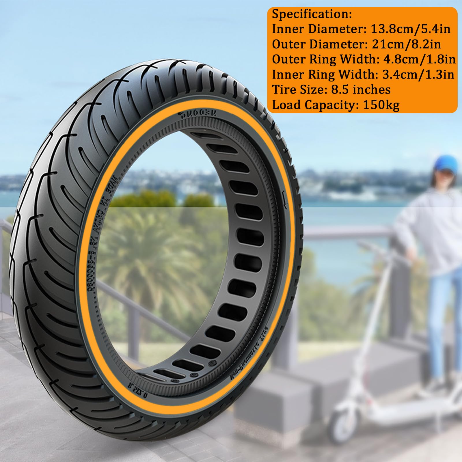 Amazon.co.jp: FOVNOT 8.5インチソリッドタイヤ 電動スクータータイヤ